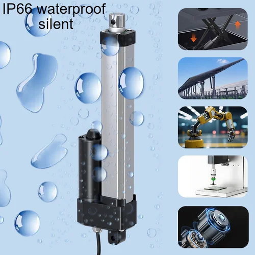 Imagen 2 del producto Actuador lineal eléctrico DHLA4000, Motor CC IP66 de 50MM, 150mm, 200mm, 500mm, 850mm, 1000mm de carrera, tubo interior telescópico de acero inoxidable