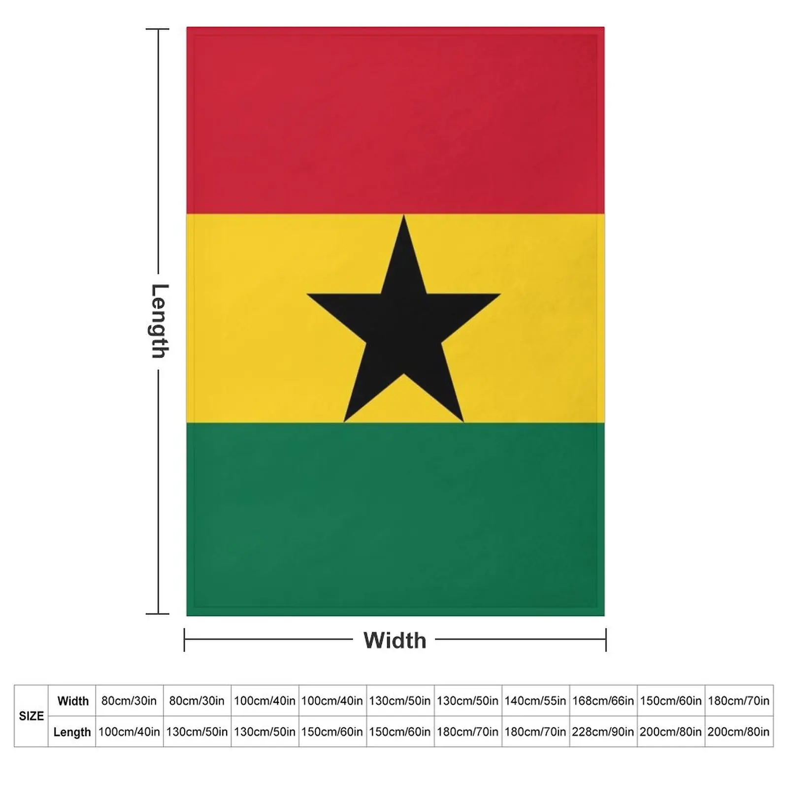 Ghana National Celebration Flag Throw Blanket couch cozy soft plush fuzzy picnic outdoor blanket