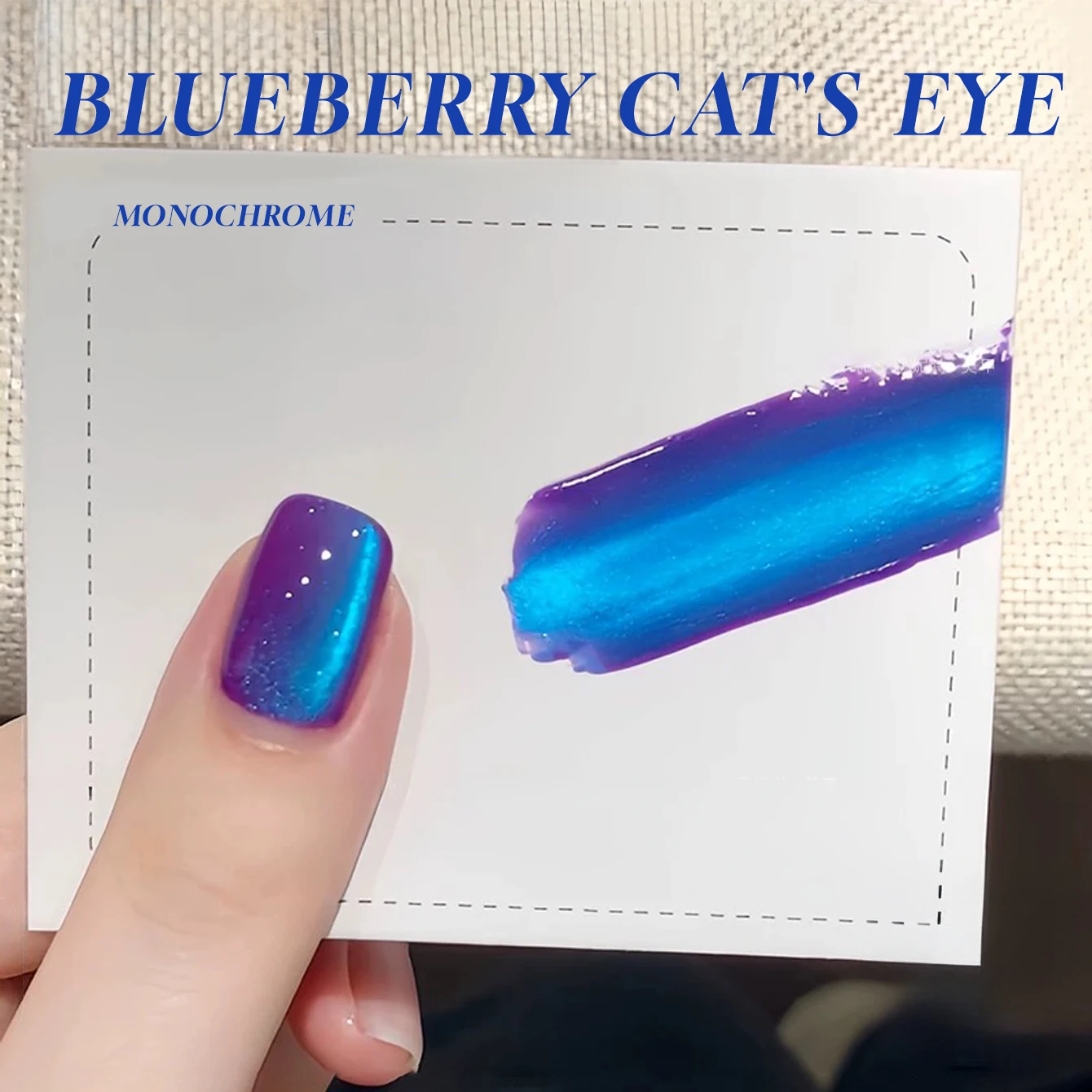 

12ML 1-20PCS 2025 New Cabernet Blueberry Magnetic Cat Eye Gel Nail Polish Blue Purple Glass Bead Cat Eye Nail Glue Blue Nails