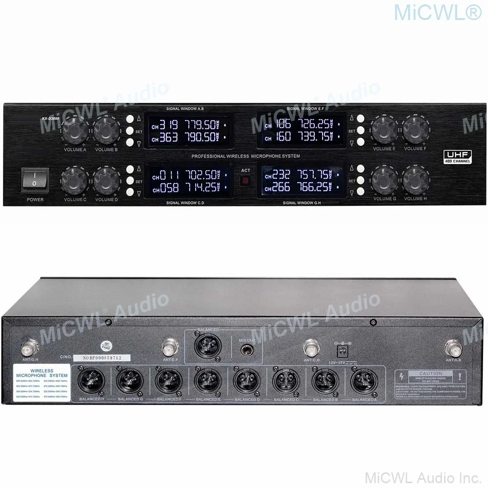 High-end Digital Wireless Microphone System 8 Desktop Conference Meeting Room Microphones System Mute Button