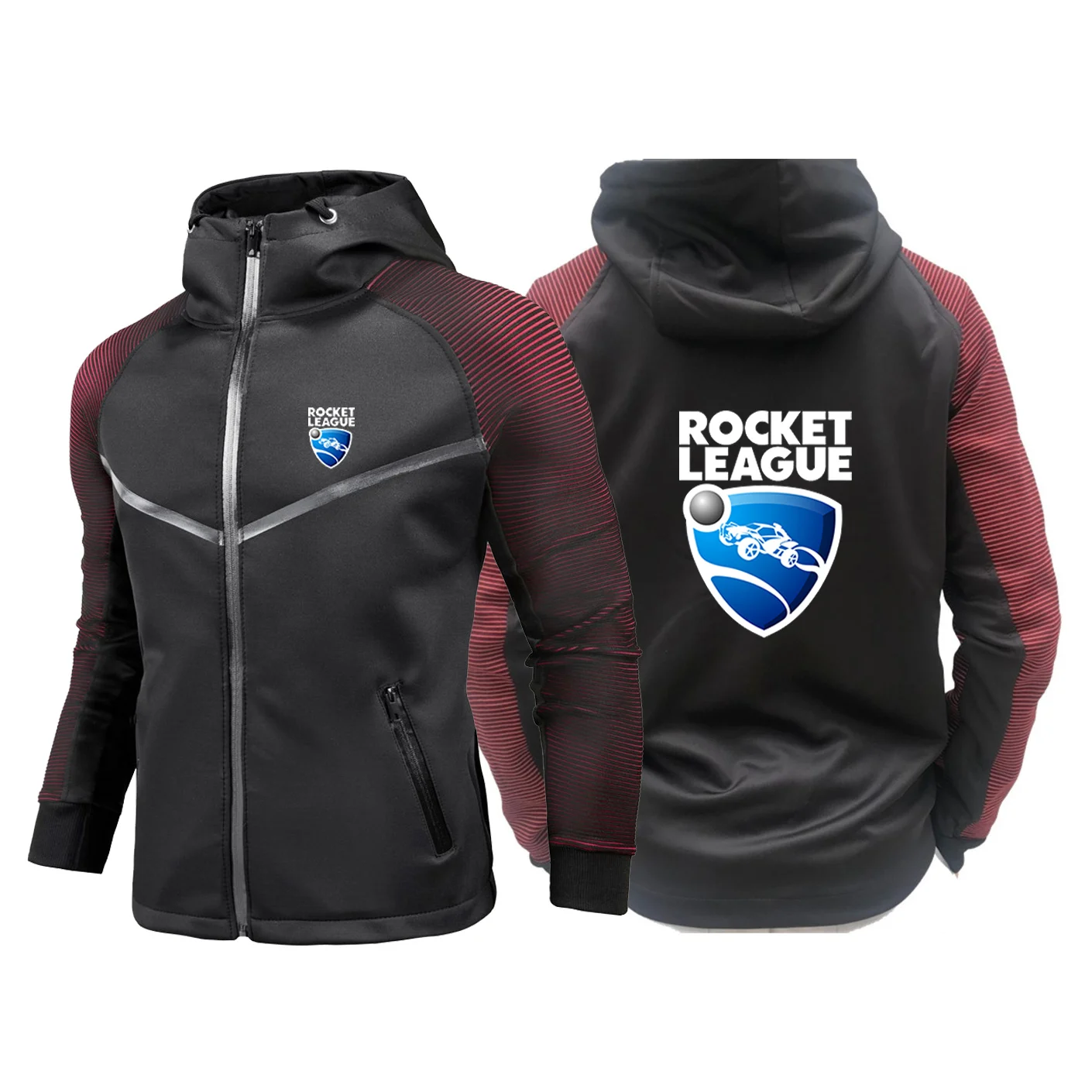 

Rocket League Logo 2024 Men's New Racing Suit Long Sleeves Casual Gradient Motorcycle Waterproof Coat Print Comfortable Top