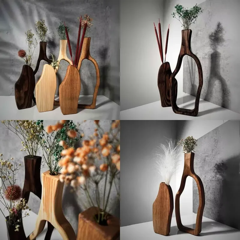 Retro Solid Wood Multi Layer Plant Stand Indoor Flower Pot Holder Handmade Decorative Art Shelf Eco Friendly Home Decoration