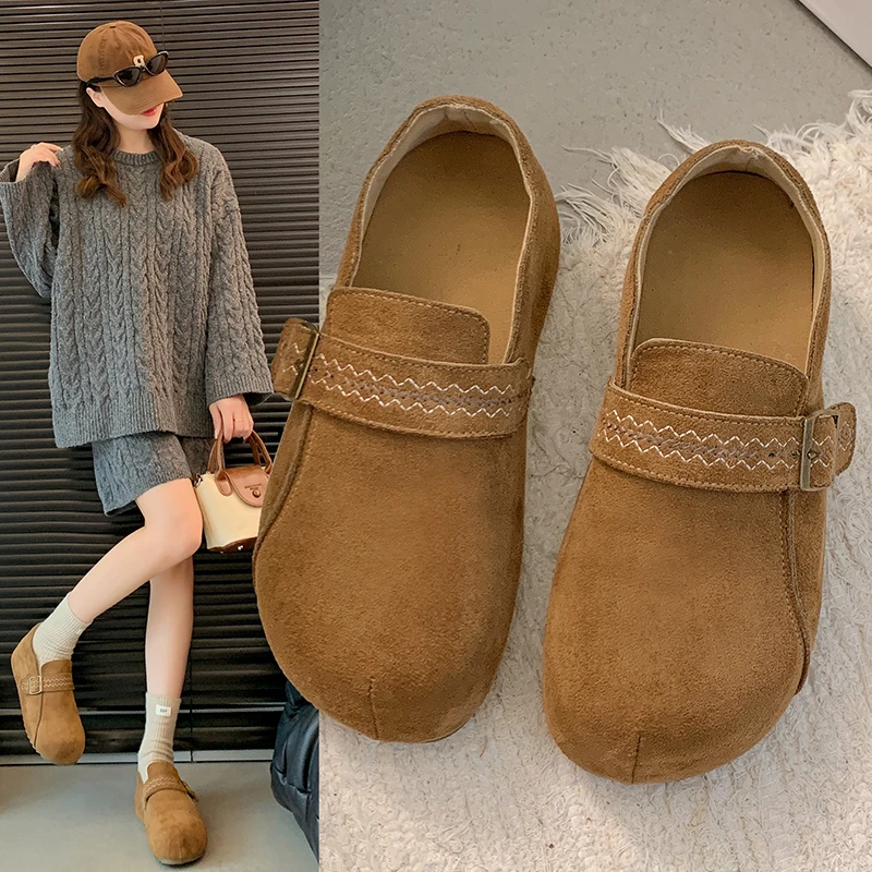 2025 أحذية نسائية ربيع الخريف الموسم وصول جديد تنوعا كعب مسطح جولة تو أحذية مريحة عالية الجودة #2