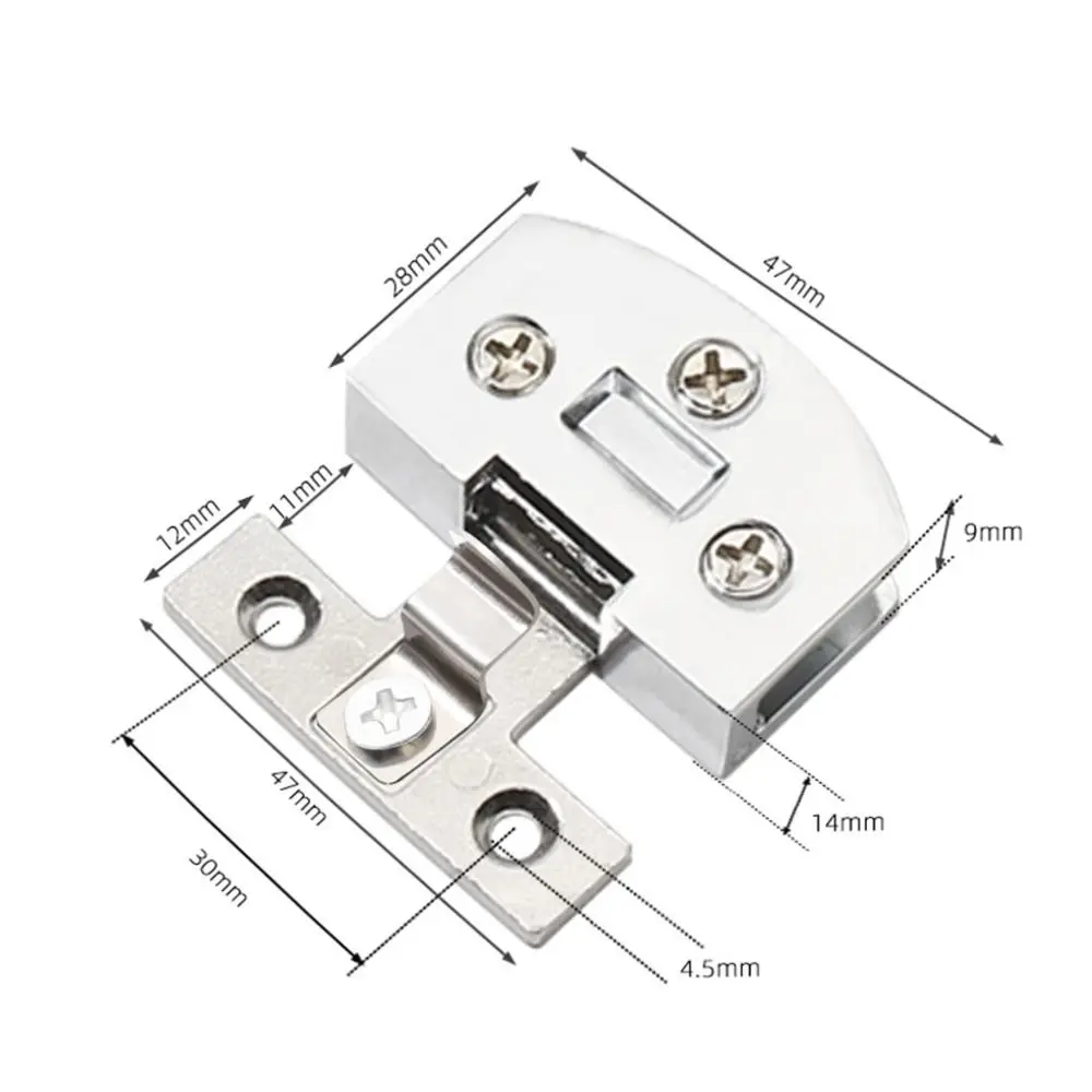 Metal Glass Clip Hinge Furniture Accessories Hinge Protector Glass Door Clamp Multifunctional Hardware Display Cabinet Hinge