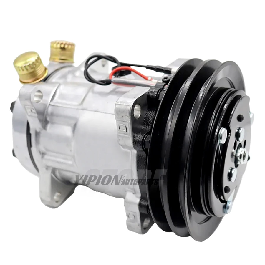 24V 123/04999 A/C Compressor  123-04999 12304999 Compatible with Sanden 7H15 7S15 709 2PK Compatible with JCB Compactors 411 446