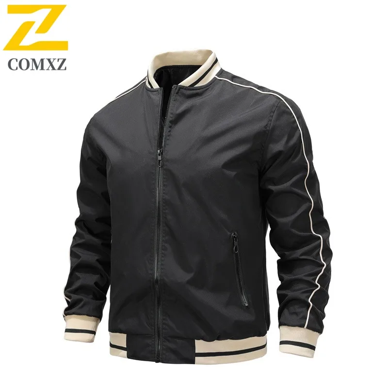 

COMXZ 2025 Factory Direct Cross Border EU Size Autumn Thin Sleeve Double Strap Men outdoor Jacket Coat lightweight windbreaker