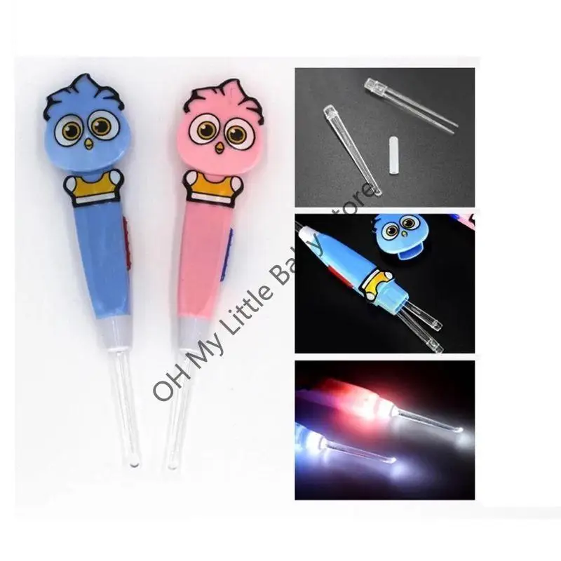 مزيل شمع الأذن بإضاءة LED M76C، سدادات أذن مضيئة قابلة للإزالة، أدوات تنظيف شمع الأذن