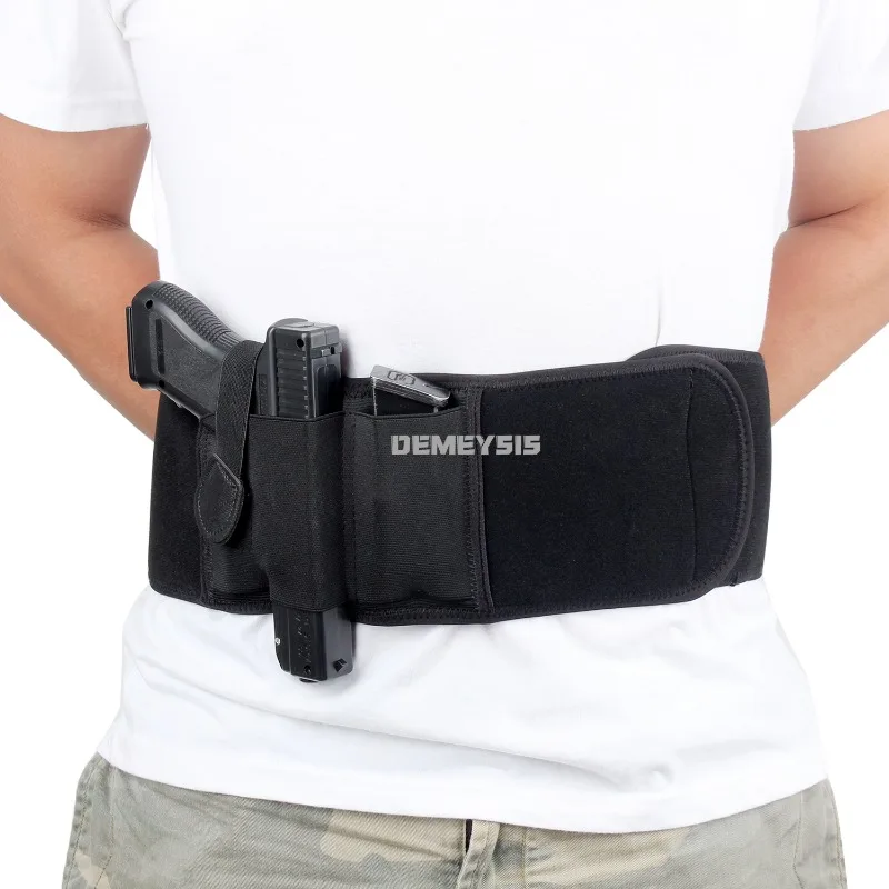 Tactical Belly Band Holster Concealed Carry Pistol Airsoft Right Left Hand Belt Holster for Glock Sig Sauer Beretta Walther