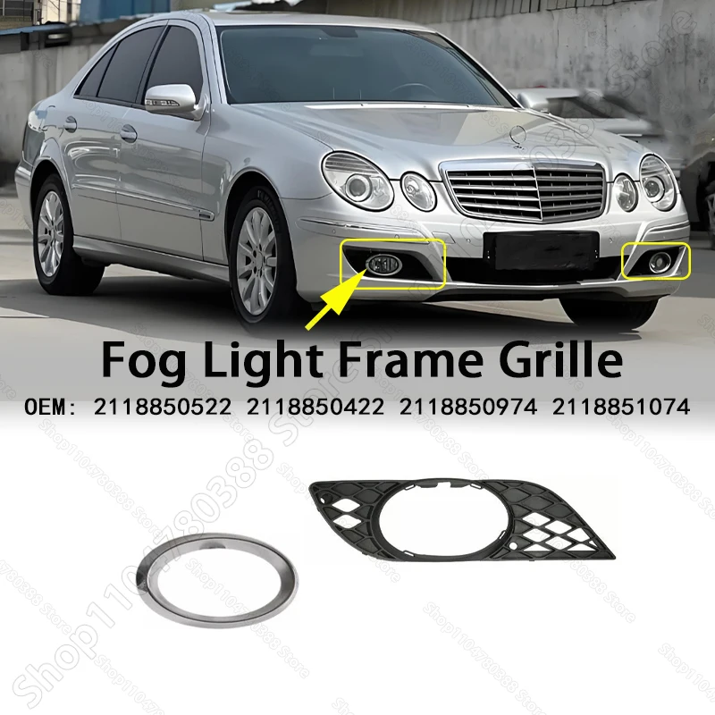 For 2007-2009 Mercedes Benz W211 E Class Front Bumper Fog Light Grill Grille Cover 2118850522 2118850422 2118850974 2118851074