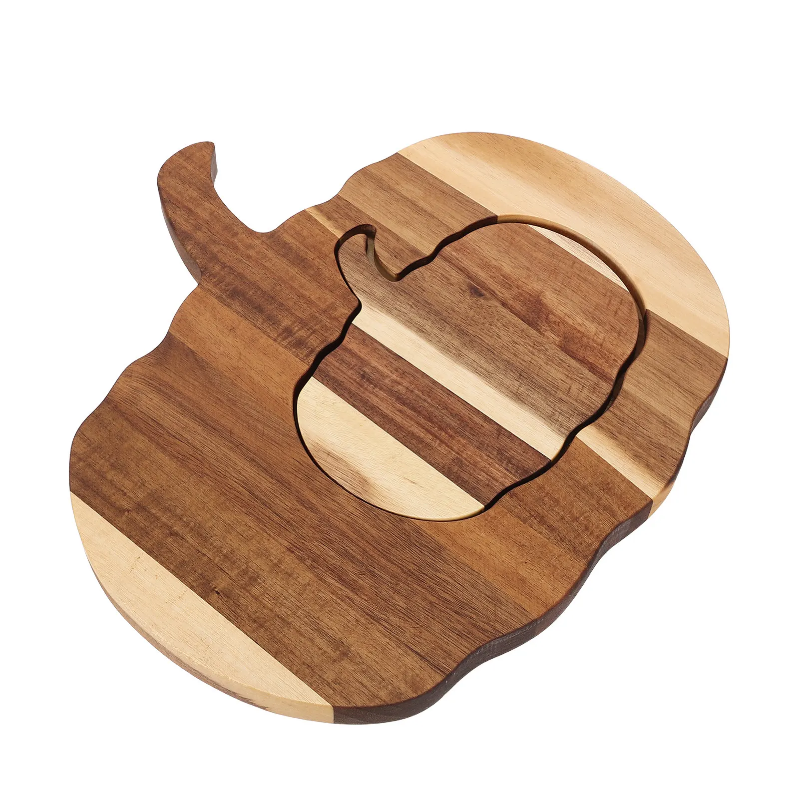 1Set Pumpkin Wood Serving Board Halloween Pumpkin Shape Cutting Board Meat Vegetables Bread Charcuterie Snack Display Tray
