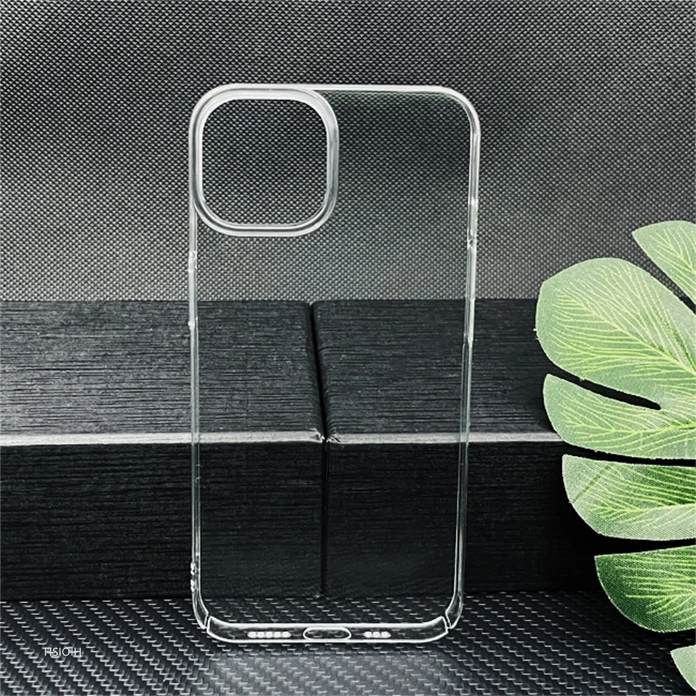 Ultra przezroczyste etui PC do iPhone'a 11 12 13 14 15 Pro X XR XS Max mini Plus Etui Slim Transparent Protective Back Cover