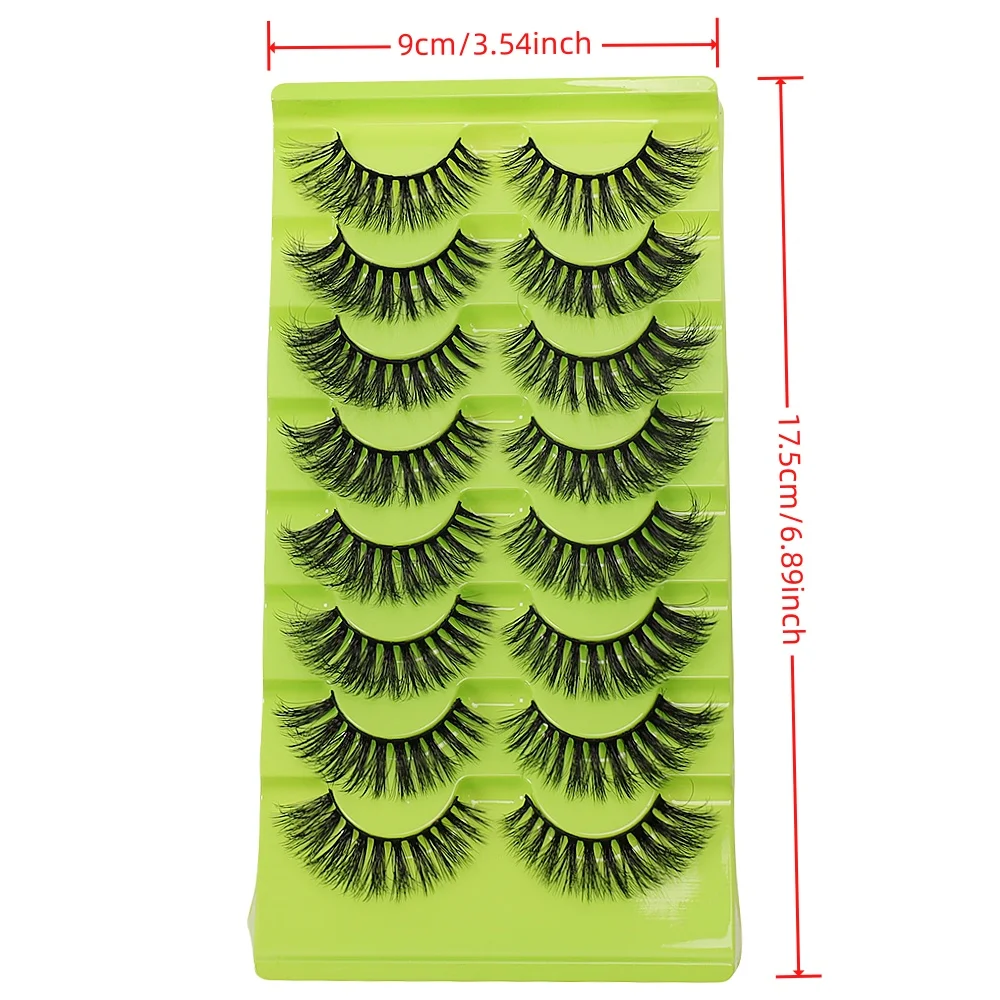 誇張された超厚手のつけまつげ,まつげエクステ,耐久性,光沢のある目,非常に細かい,6D, 8ペア