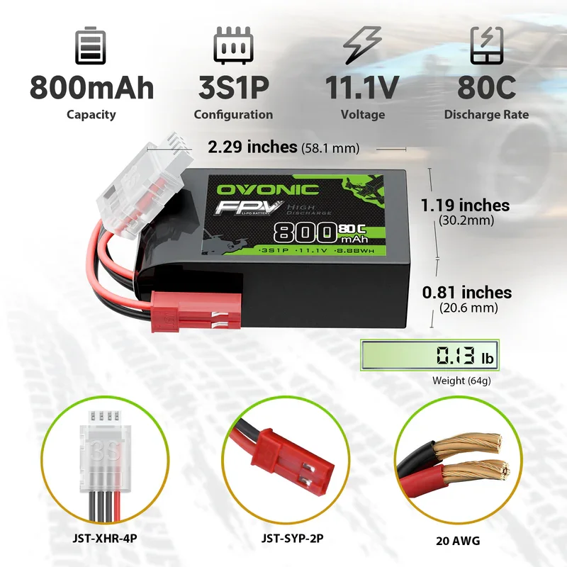 Batteria LiPo OVONIC 11.1V 80C - Drone Battery Bag recensione e prezzo