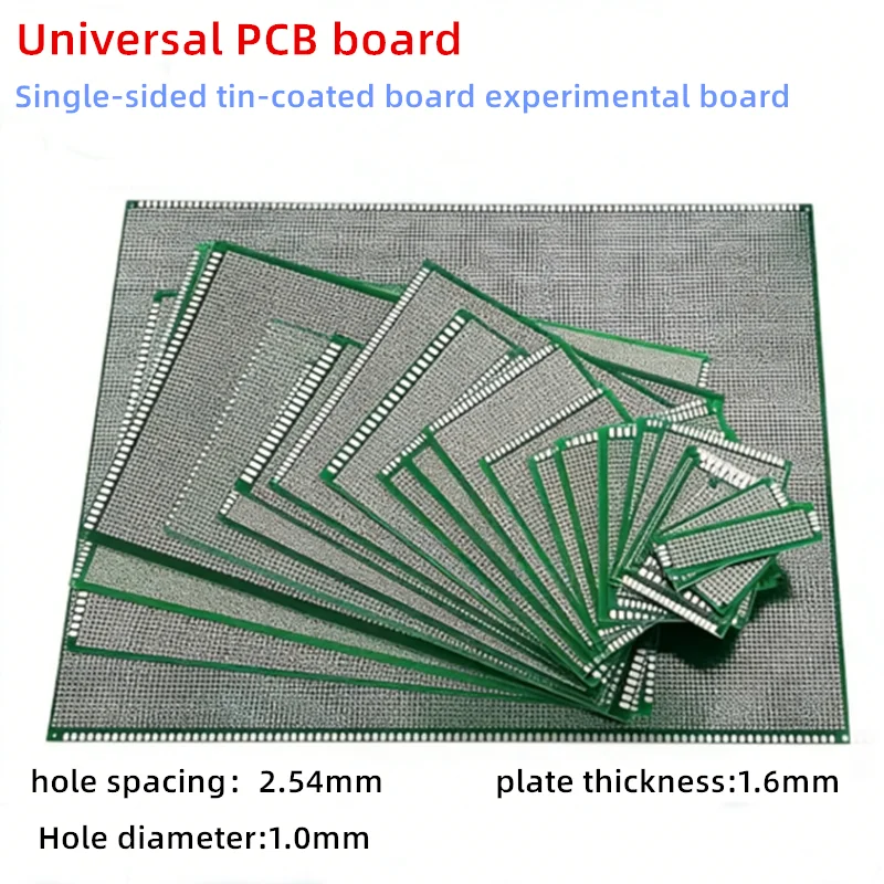 1-5PCS PCB Universal Board 5*7*9*15*20*30*40 6*8*12*18*30 Single-Sided Tin Plate Experimental Board Perforated Board