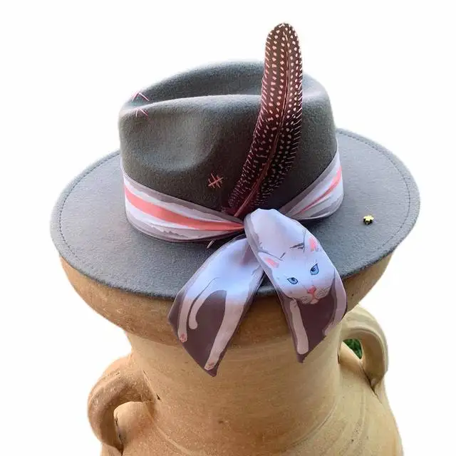 Handgenähte Fedoras-Mütze, unregelmäßige einfarbige Mütze, verstellbare Unisex-Mütze, Fedora-Filzhut, Jazz-Herbst-Winter-Mütze, Serpla Forecro – Detail 13