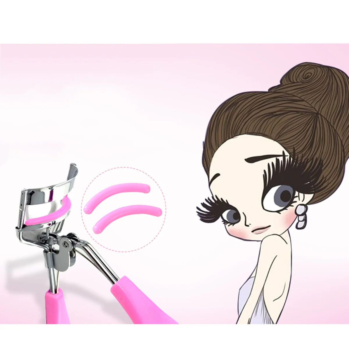 

16pcs Pads Replacement Silicone Cushions Soft Washable For Sensitive Lashes Refill Pads Eyelash Curler Eyelash Curler Refill