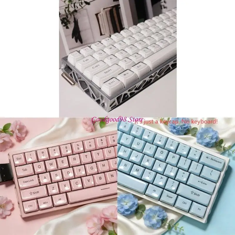 Top Printed Crystal Jellys Keycaps for Mechanical Keyboard 132 MDA Set