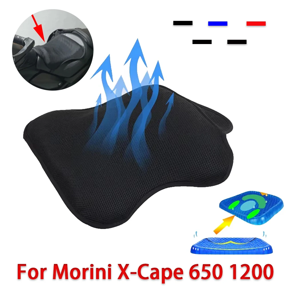 

Gel Seat Cushion Breathable Heat Insulation Pad Pressure Relief For Moto Morini X-Cape 650 1200 XCape Adventure ADV Accessories