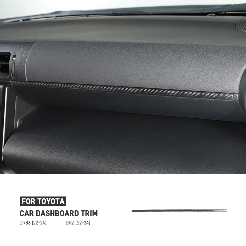 

Автомобильная центральная консоль из углеродного волокна, декоративная полоса для приборной панели, наклейка, аксессуары для Subaru BRZ Toyota GR86 2022 2023 2024