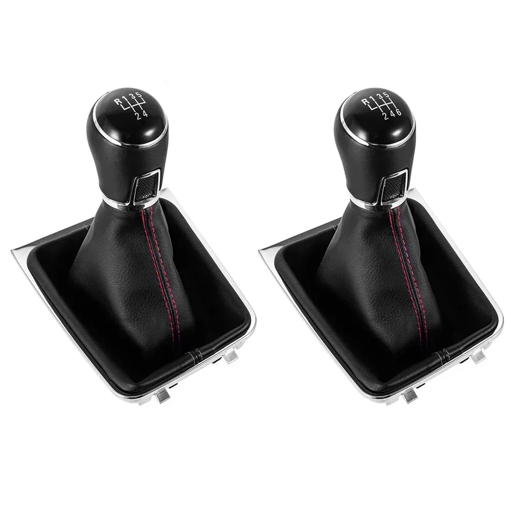

Car Leather Gear Shift Knob For Golf 7 MK7 GTI GTD 2013 To 2018 Manual 5 Or 6 Speed Interior Accessory With Dust Boot Cover