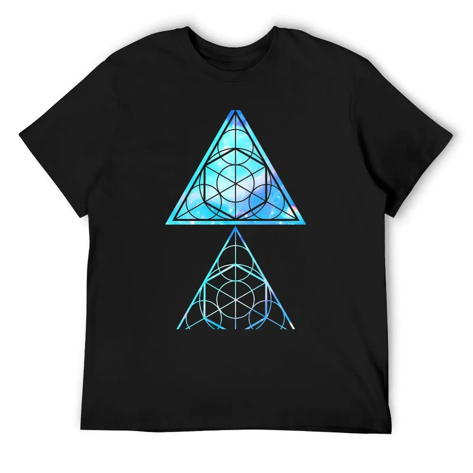 

Blue Triangles - Sacred Geometry T-Shirt oversized t shirt custom t shirt plus size tops men tshirt