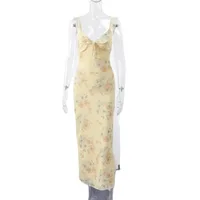 Summer Flower Printed Women's Sexy Low-cut Dress Sleeveless Backless Slim Sling Dresses 2025 Beach Vacation Lady Vestidos - Image 4