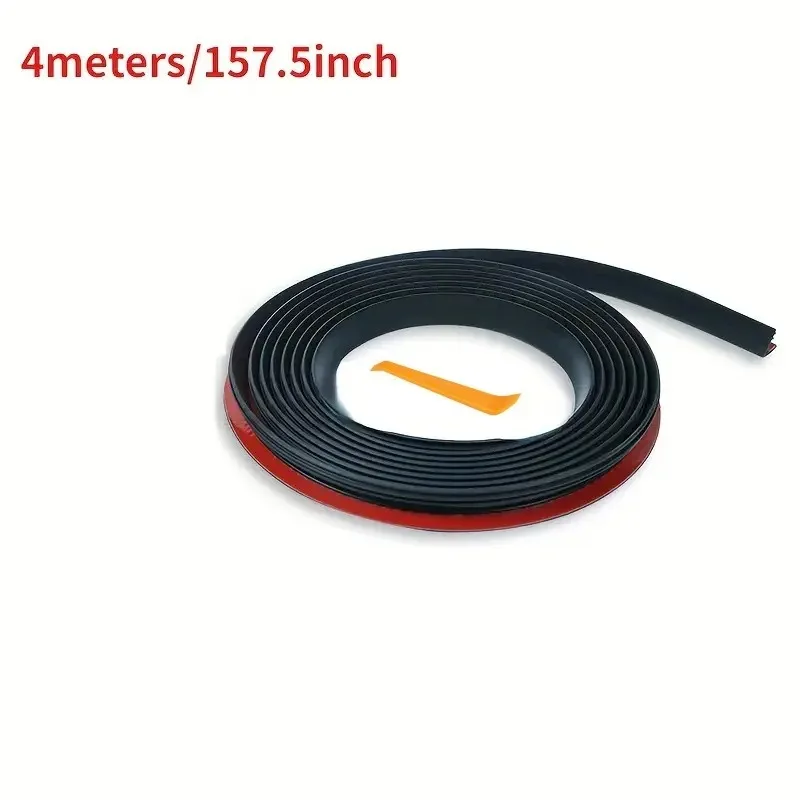 Car Window Seal Strip Rubber Car Side Window Gap Filler Noise Insulation Waterproof Windproof V-Shape Sealing Strips 4 Meters