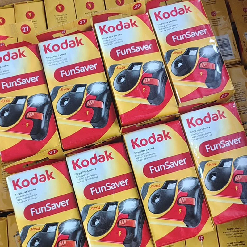 New Kodak FunSaver With Flash (Sliding Switch) Kodak 39 Exposures 800 Degree FunSaver 27 Sheets Disposable Single Use Film Came