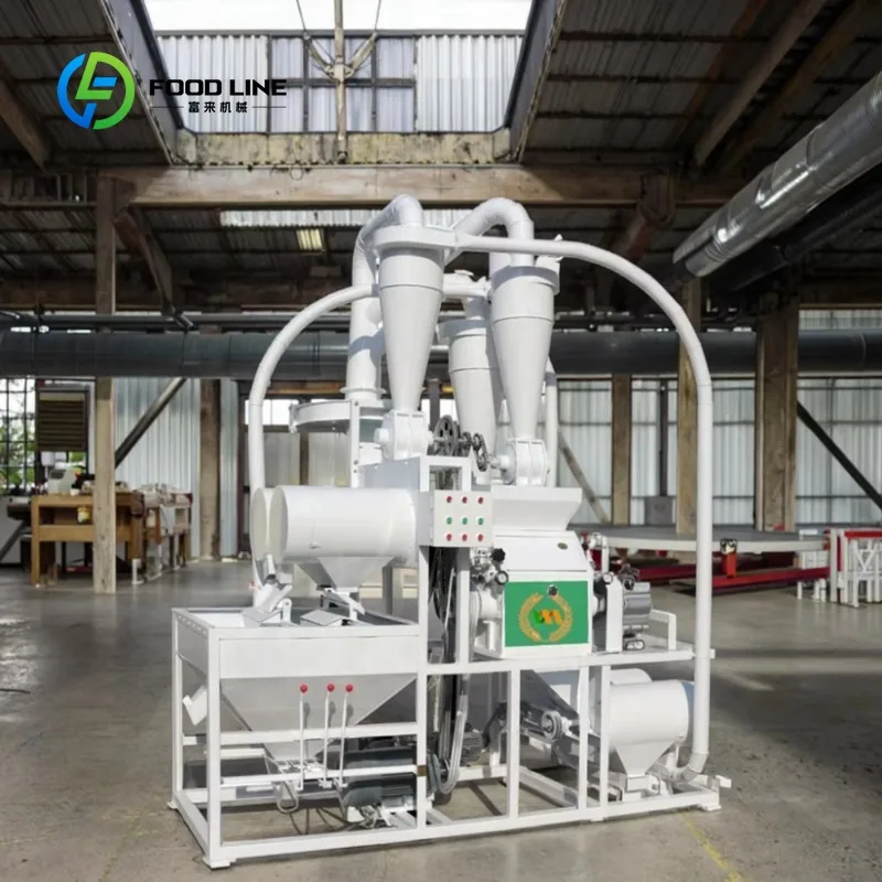 Commercial Wheat Flour Mill Machine Automatic Grain Corn Maize Flour Milling Machine Small Scale Flour Processing Plant Custom