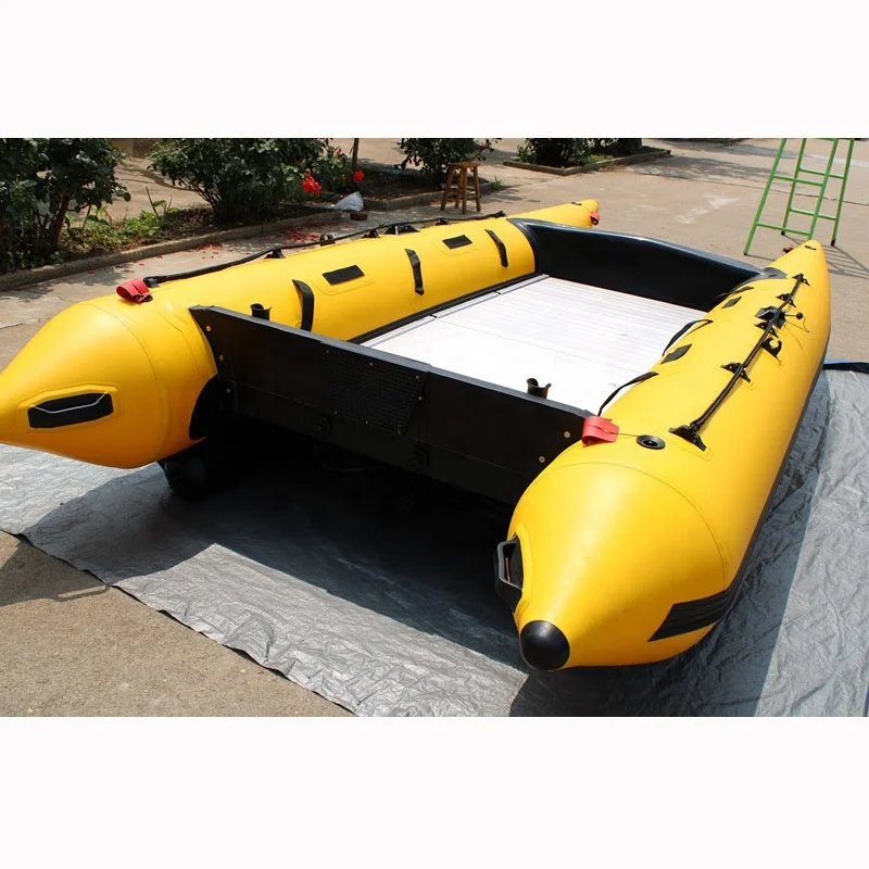 2023 Hot 4.3m Inflatable High Speed Fishing Catamaran Rubber Assault Boat