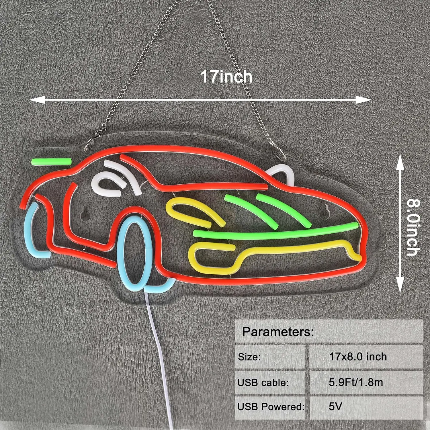 Insegna al Neon per auto per decorazioni da parete con interruttore dimmerabile insegne a LED per Man Cave Business Garage Beer Bar Art Decor Light