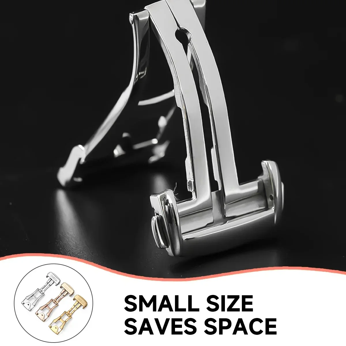 16 مللي متر 18 مللي متر 20 مللي متر الفولاذ المقاوم للصدأ مشبك ساعة ل أوميغا الجلود ساعة مطاطية الفرقة نشر المشبك فراشة زر الملحقات