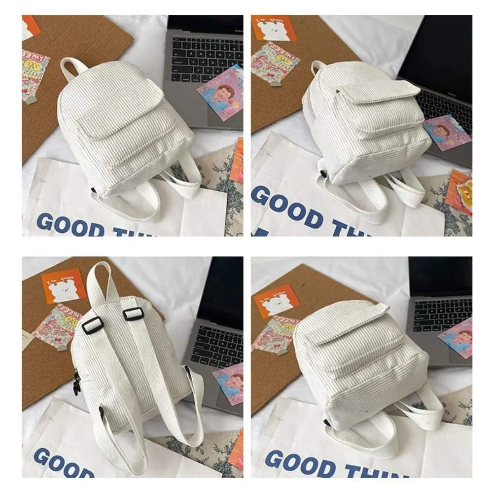 Mini-Rucksack leichte kleine Rucksäcke Reise Rucksack Schule Baskpack Campus Junior mehrere Taschen einfarbig Cord