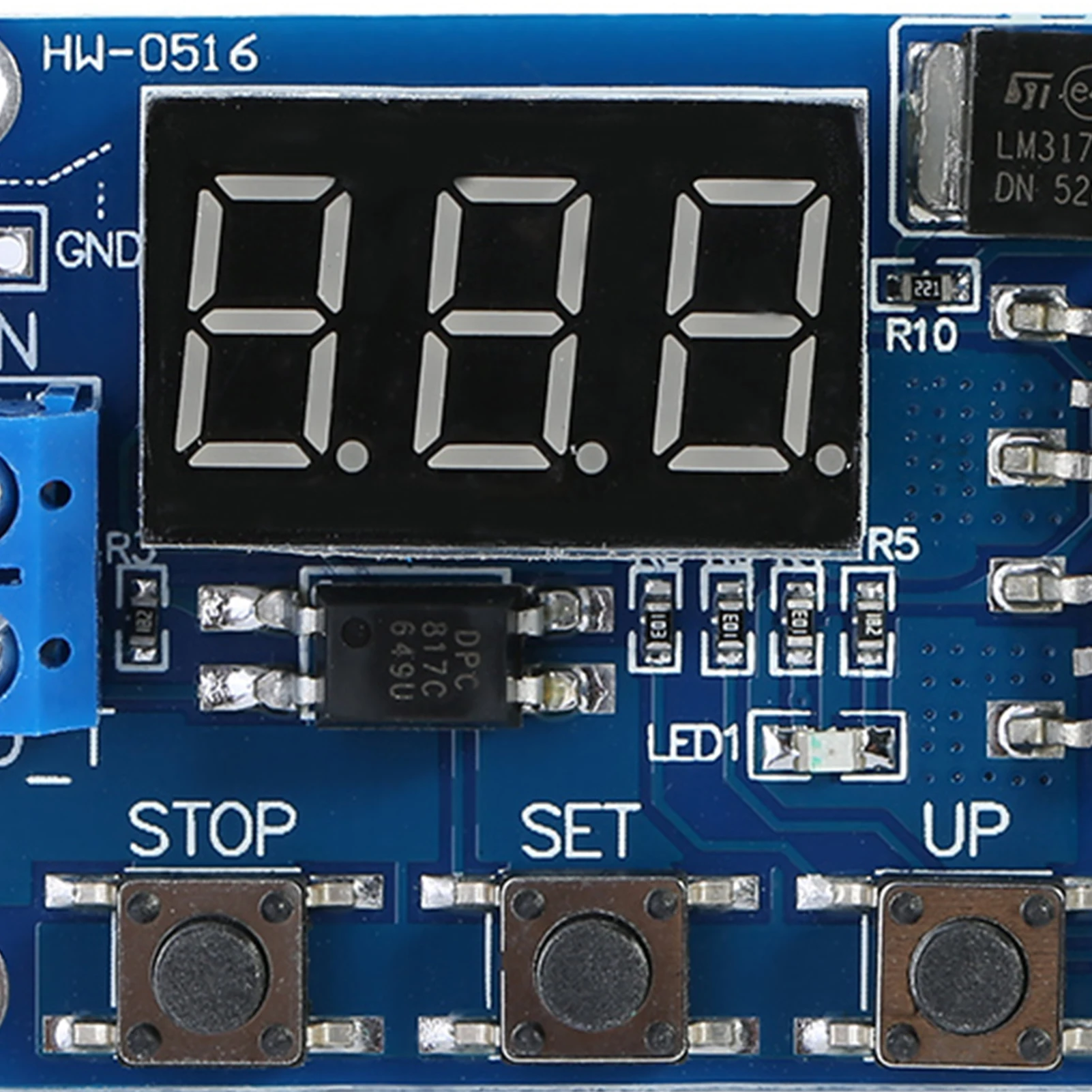 タイマーモジュール 遅延オン/オフモジュール 5V--36V トリガーサイクル遅延タイマー オンオフリレーモジュール LEDディスプレイ付き