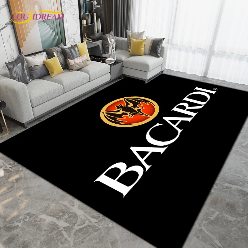 Bacardi Rum Area Rug Large Carpets Rugs for Living Room Bedroom Bedside Kids Room Decoration,Kitchen Bathroom Anti-slip Mat Gift