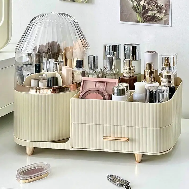 

Косметический органайзер Ele: настольный держатель для помад и косметики, пылезащитный контейнер для уходовых средств Vani elf