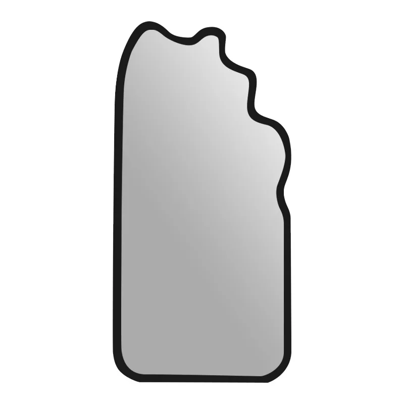 

American Internet celebrities ins wave mirror floor-to-ceiling full-length mirror design special-shaped wall-mounted fitting