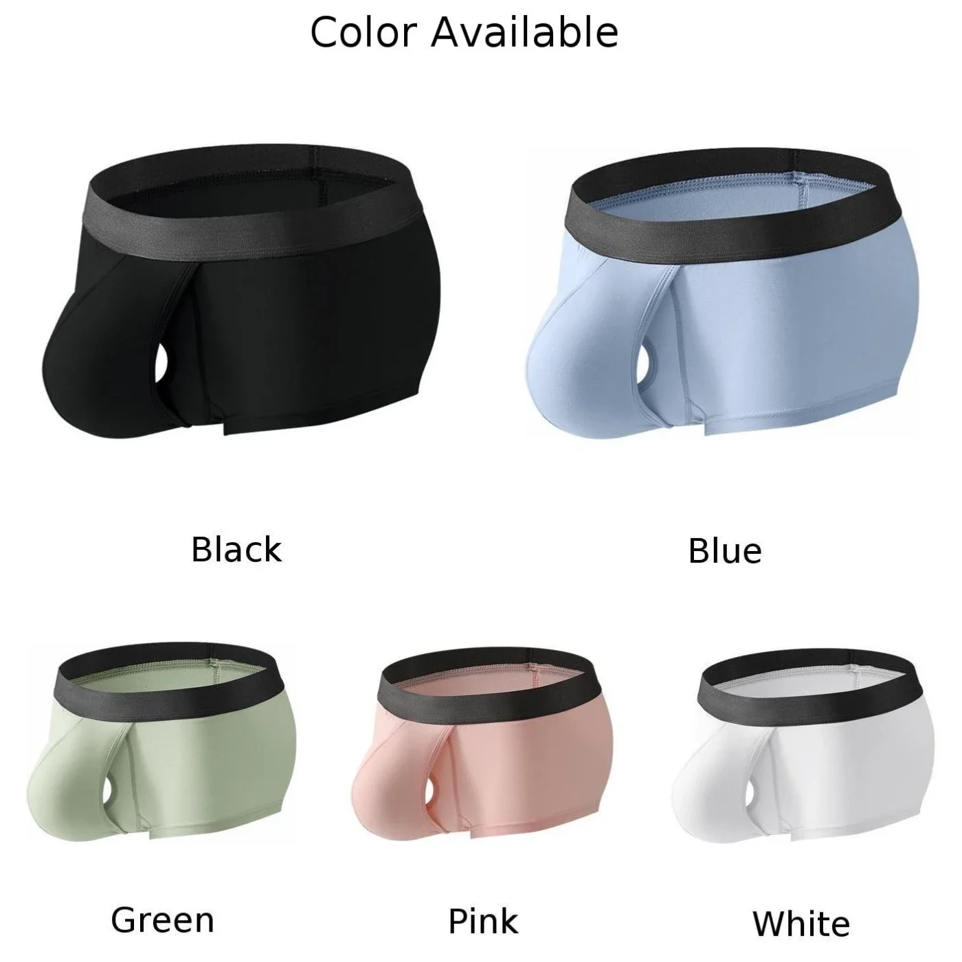 Mens Briefs Separation Mens Sexy Underwear Solid Color Elastics Breathable Comfortable Male Summer Men's Panties