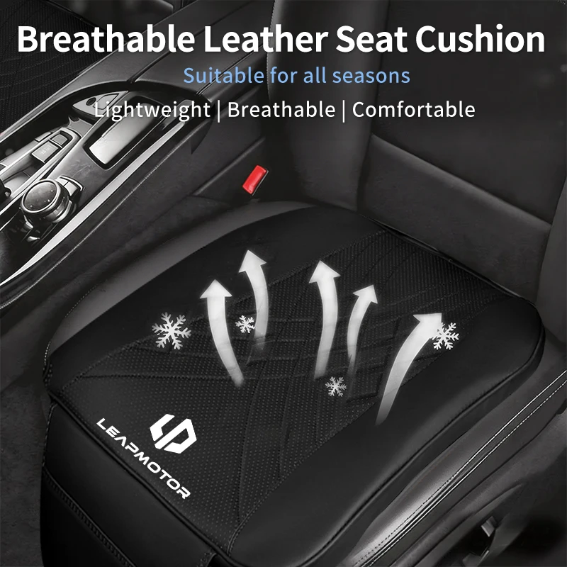Car Front Seat Cushion Universal Leather Pad Mat Protector Auto Accessories For Leapmotor Leap Motor C01 C11 T03 S01 C11 Reev