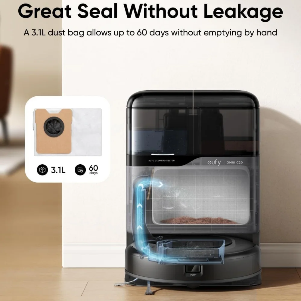 Adapted to Eufy C20 omni/C10 sweeping robot accessories activated carbon non-woven vacuum bag dust collecting bag garbage bag