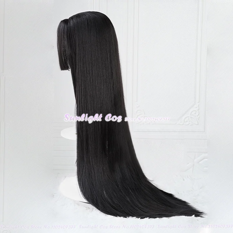 100cm lungo Boa Hancock parrucca Cosplay Anime donne Boa Hancock parrucche parrucca nera resistente al calore capelli sintetici parrucche del partito + parrucca Cap