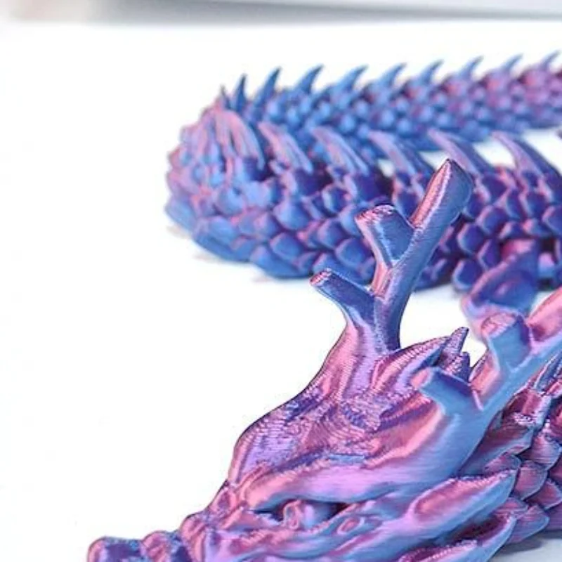 30cm 3D Printing Chinese Dragon Toy Joint Rotated Colorful Handicrafts Desktop Ornaments Gift Toys