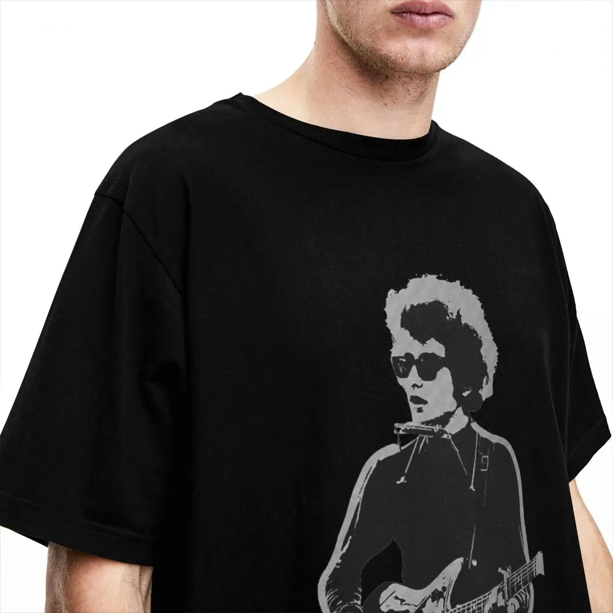 Men Women's Shirts Vintage Bob Dylan Singer Merch Amazing Cotton Short Sleeve Cool 80s 90s T Shirt O Neck Clothing Gift