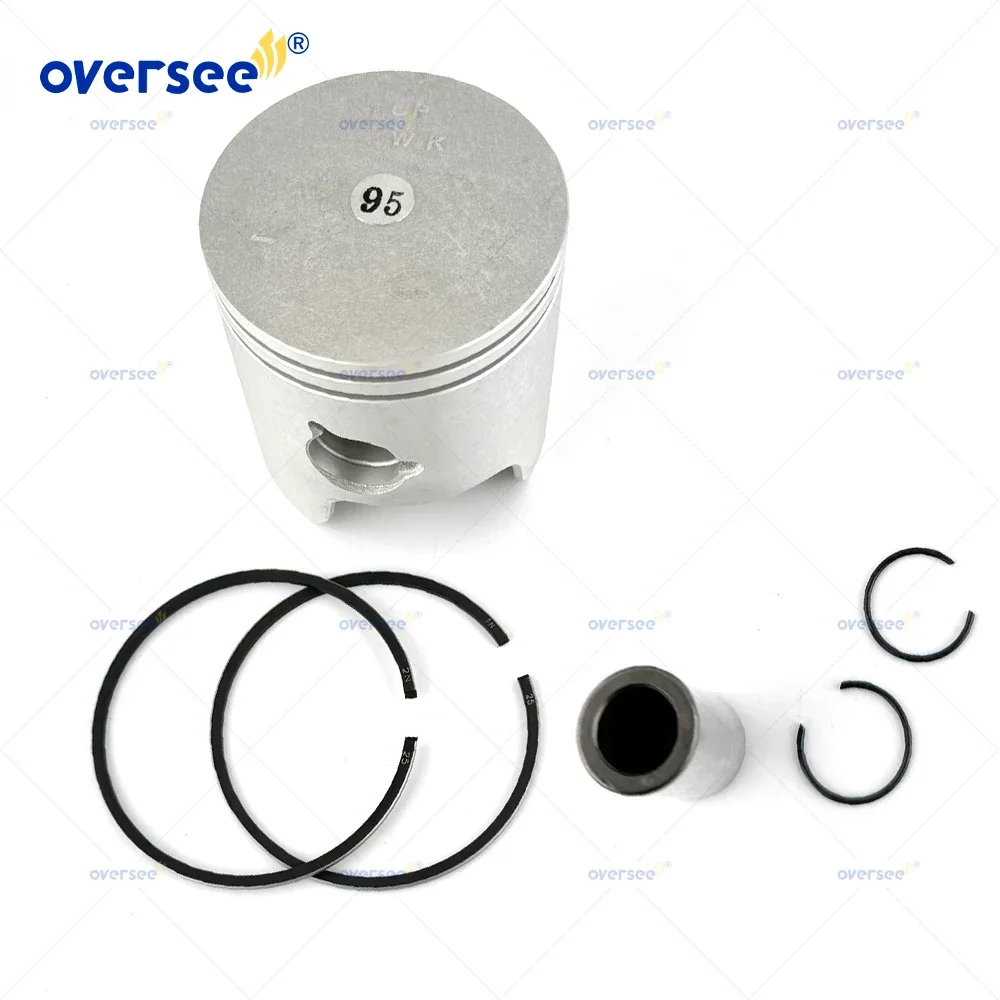 Oversee 6K5-11635-01 6H3-11635-01 +025 Piston Kit For Yamaha 3Cyl 60HP 70HP Outboard Engine 6H3-11601-12