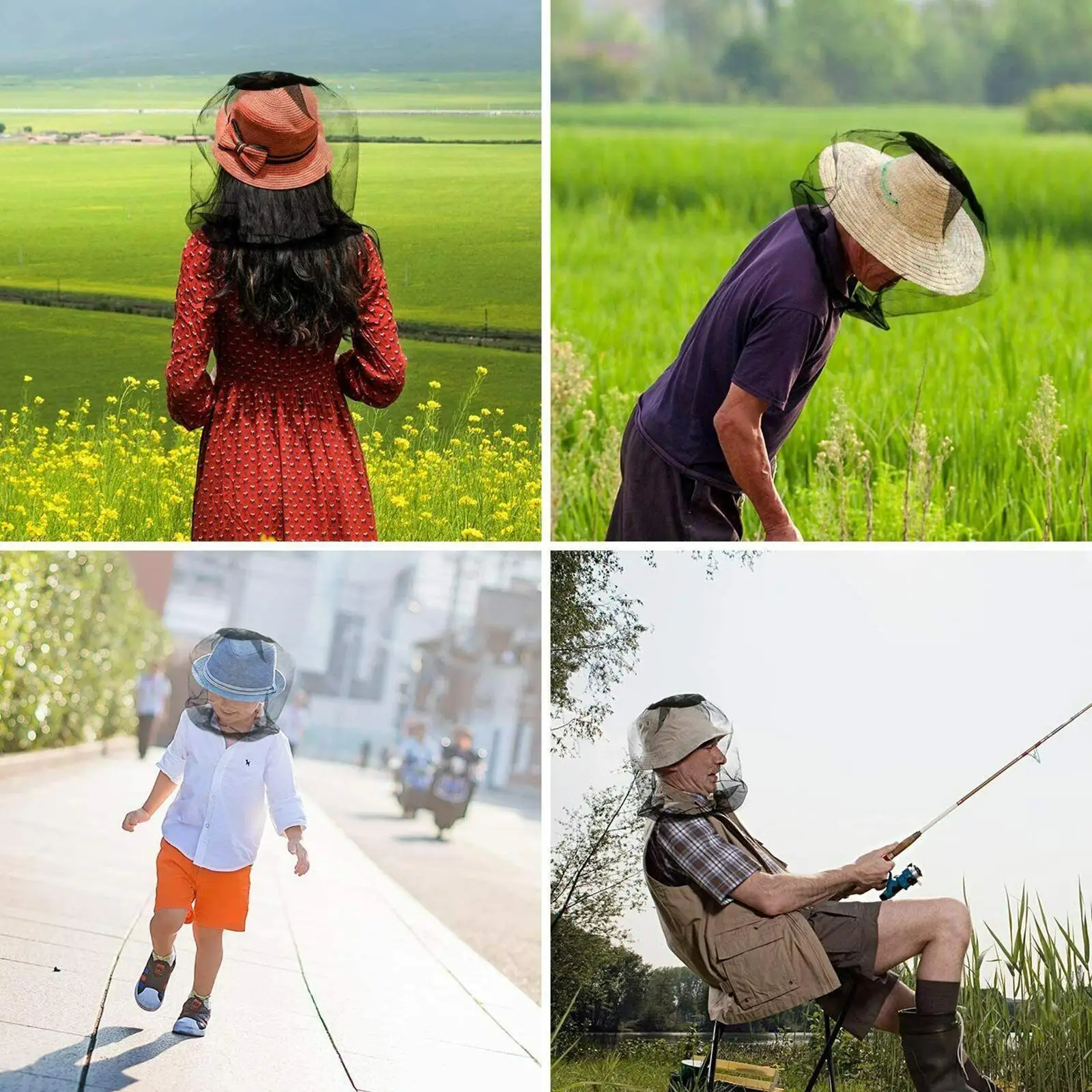 Filet à chat anti-vol en nylon, capuchon de gaze 70D, protection en maille, camp de pêche, protection contre les insectes, équation de maintien, nouveau, 2023, 1 pièce