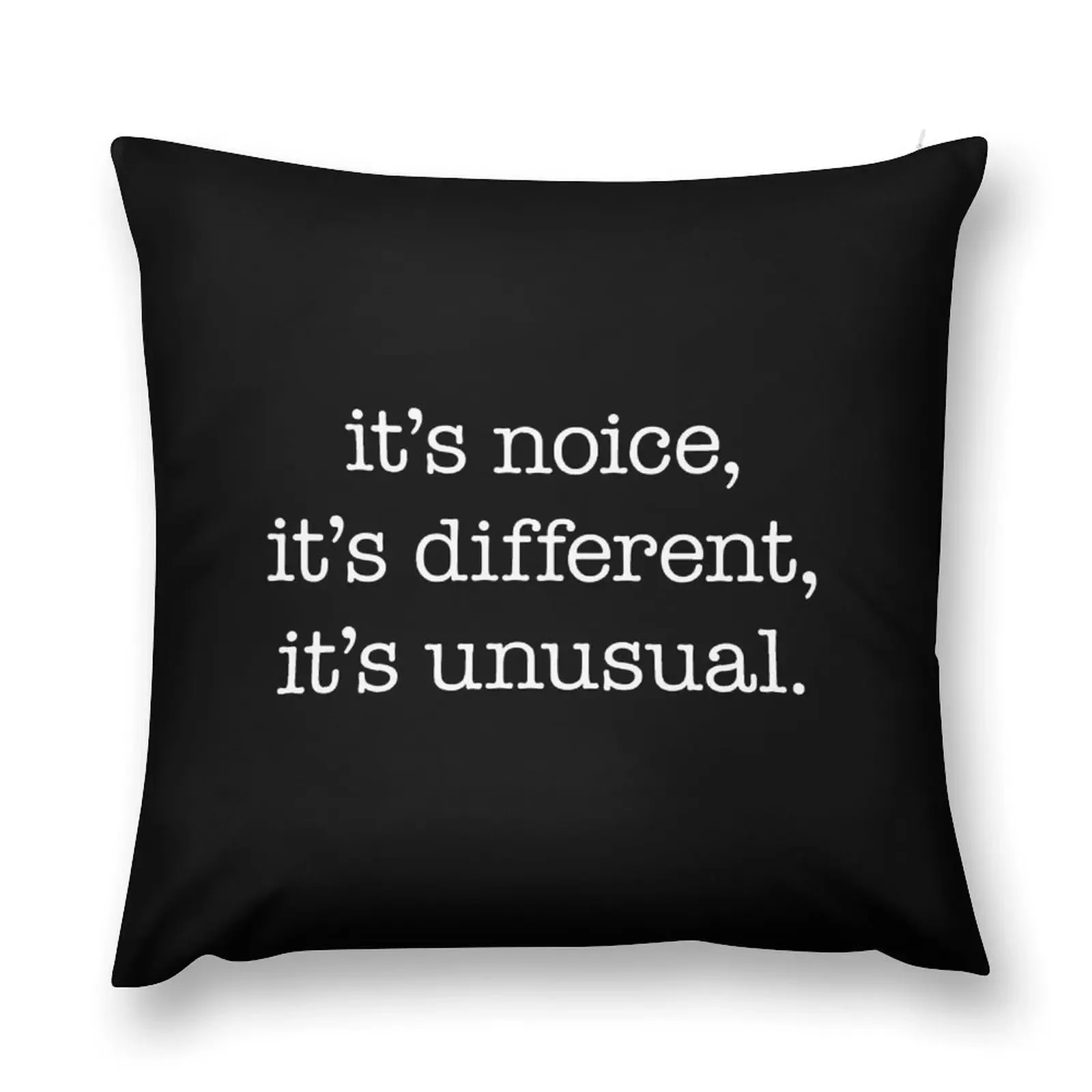 It’s noice, it’s different, it’s unusual – Kath and Kim, white type Throw Pillow Plaid Sofa Decorative Cushions pillow