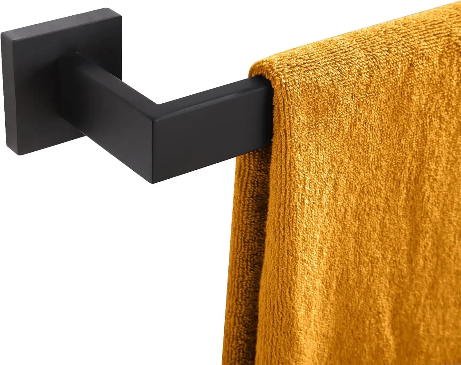 

24-Inch Single Towel Bar, Bathroom Kitchen Towel Holder, Wall Mounted SUS304 Stainless Steel Towel Rack, Matte Black, B4003BK