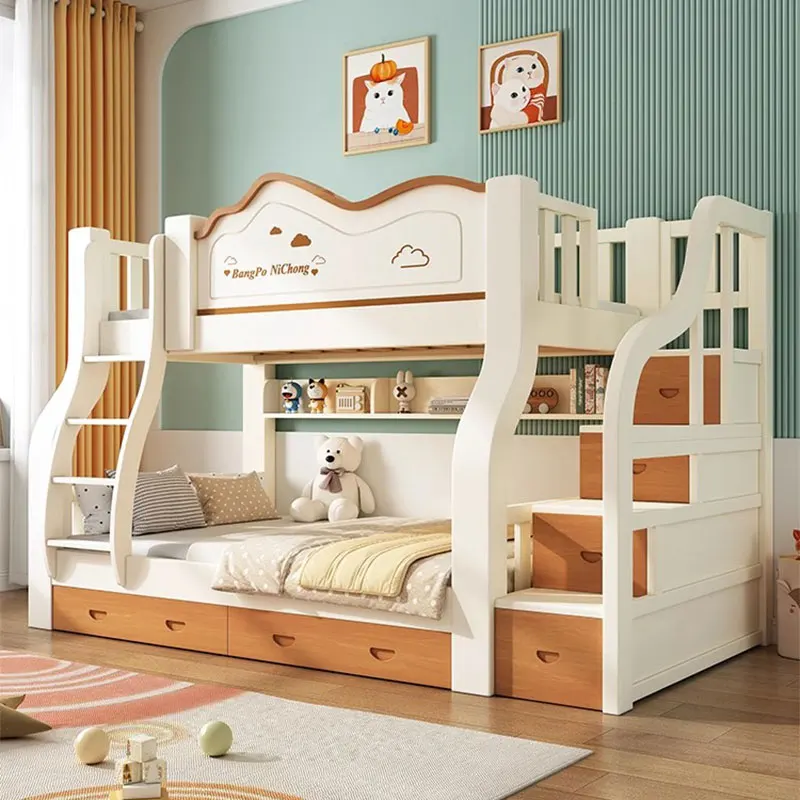 Royal Luxury Double Bed Nordic Modern Whitr King Size Frame Double Bed Kids Girl Sleeping Cama Matrimonio Bedroom Furniture