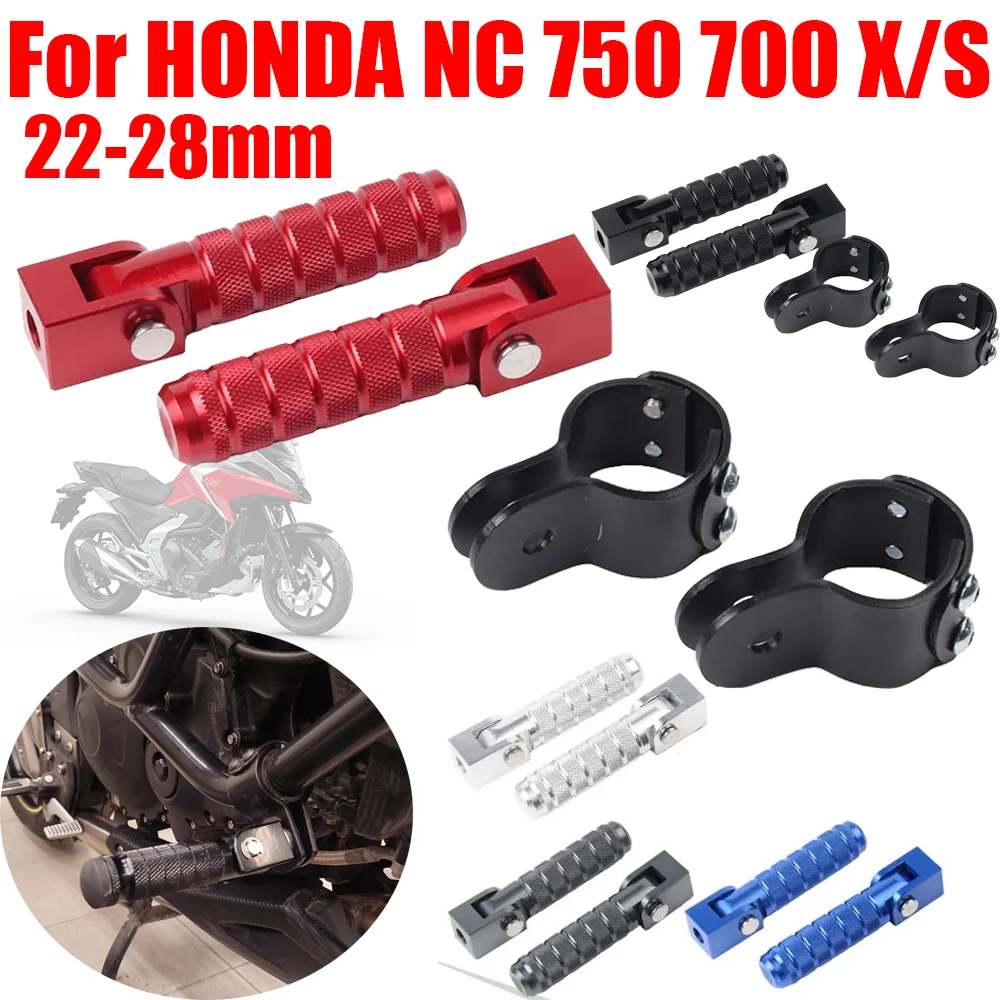 For HONDA NC750X NC750S NC700X NC700S NC750 NC700 750 X S Accessories Highway Footrest Foot Pegs Pedals Folding Footpegs Clamps