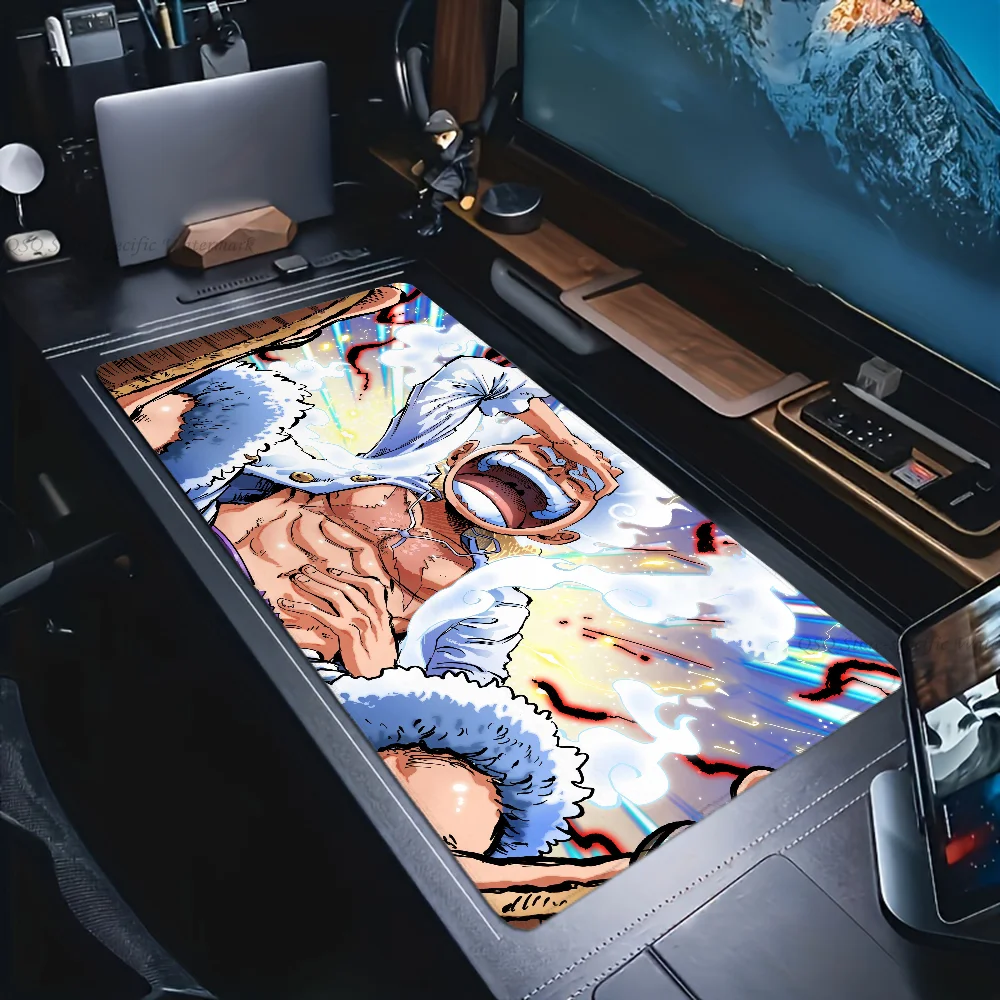 Anime Mousepad Mouse Mat Desk Mat With Pad Gaming Accessories Prime Gaming XXL Keyboard Pad Padding O-One Pieces Luffy 5 Gear